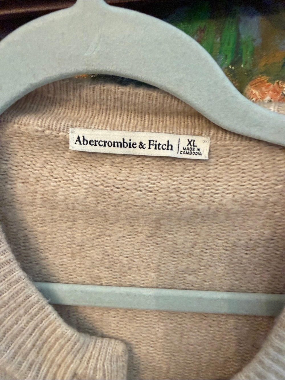 Abercrombie & Fitch Light Cream Button-Up Knit Cardigan - Picture 2 of 5